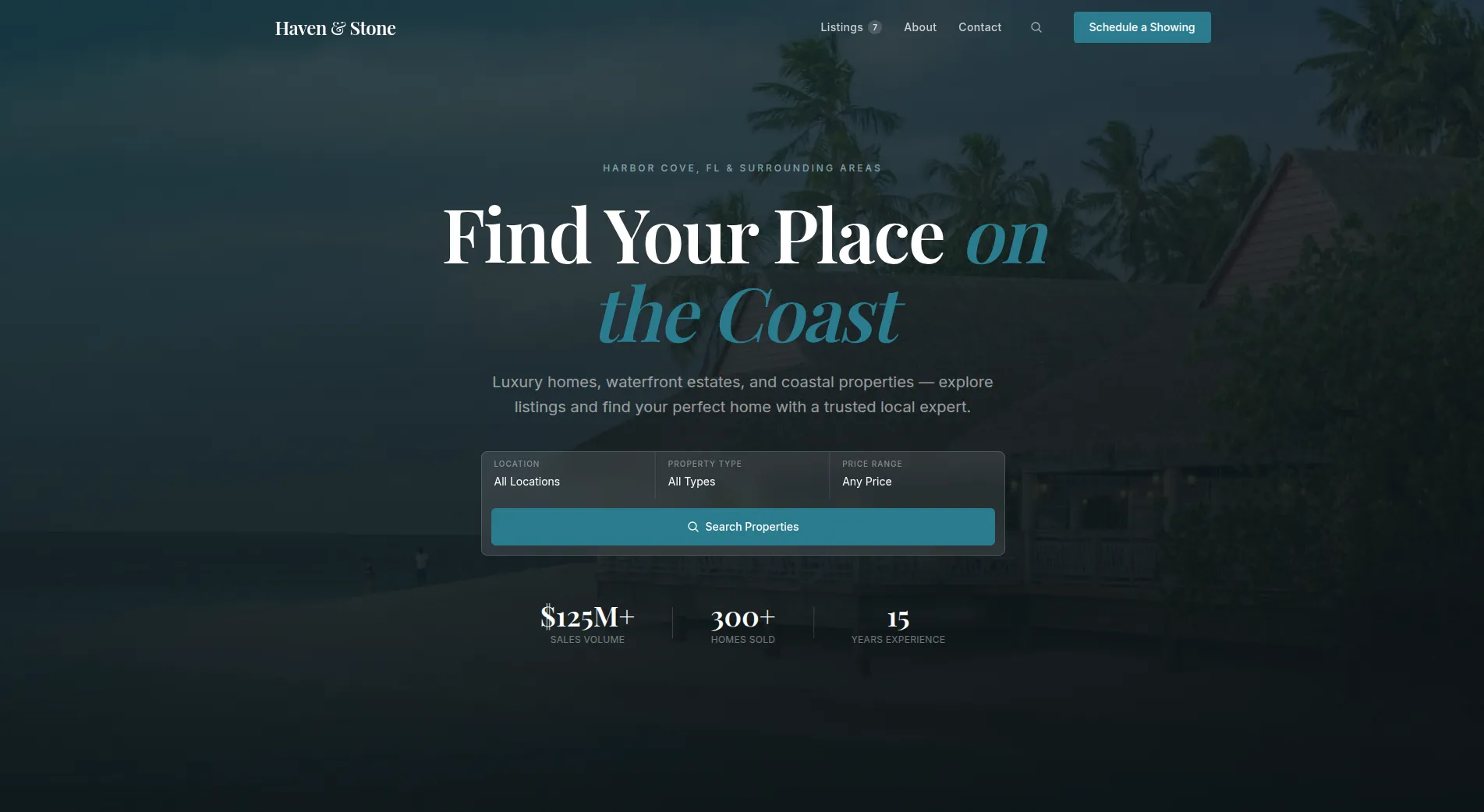 Haven & Stone Real Estate website